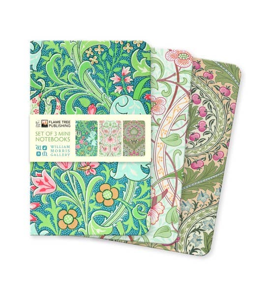 Softcover William Morris GALLERY SET of 3 Mini Notebooks