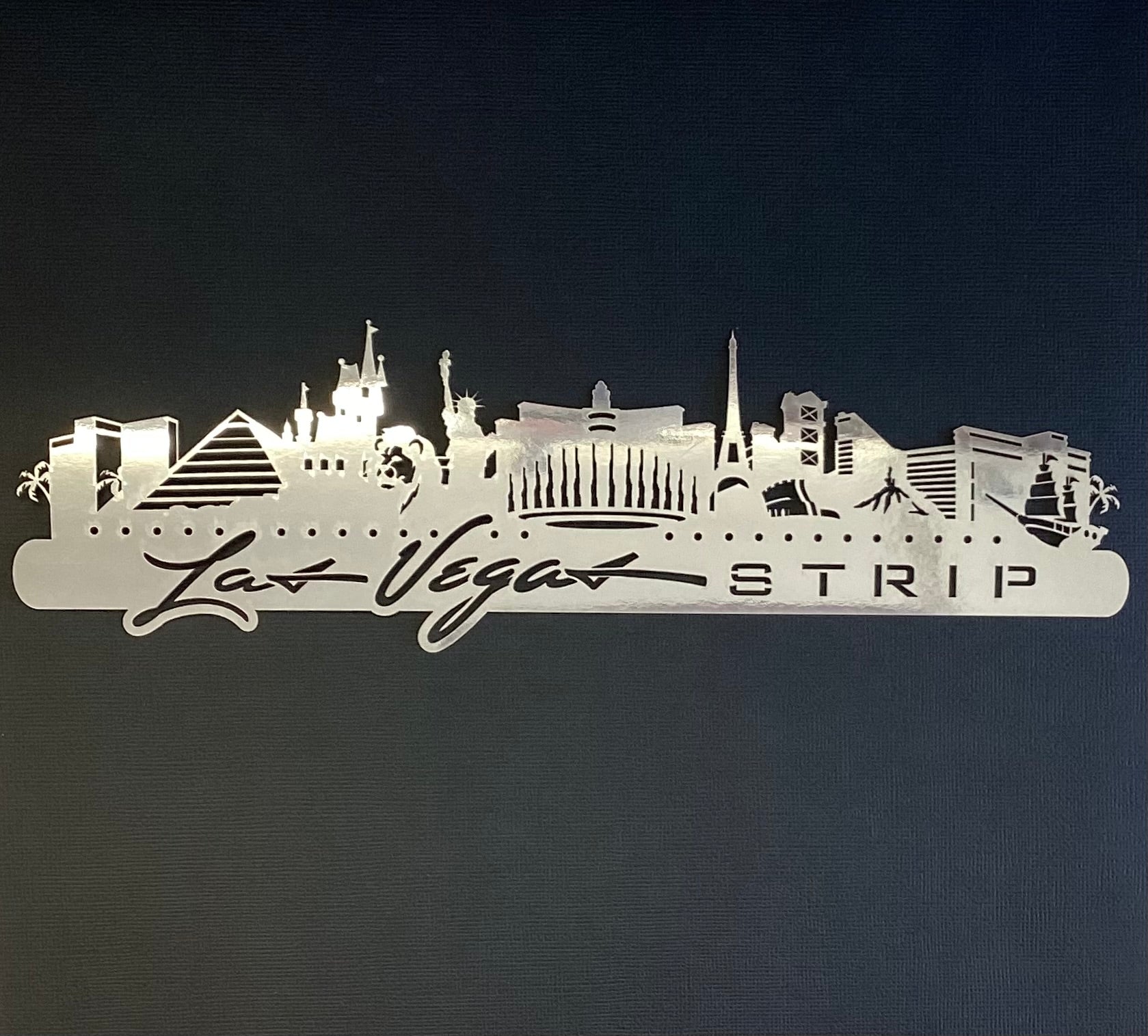 LAS VEGAS STRIP Skyline Travel Border Laser Cuts LV