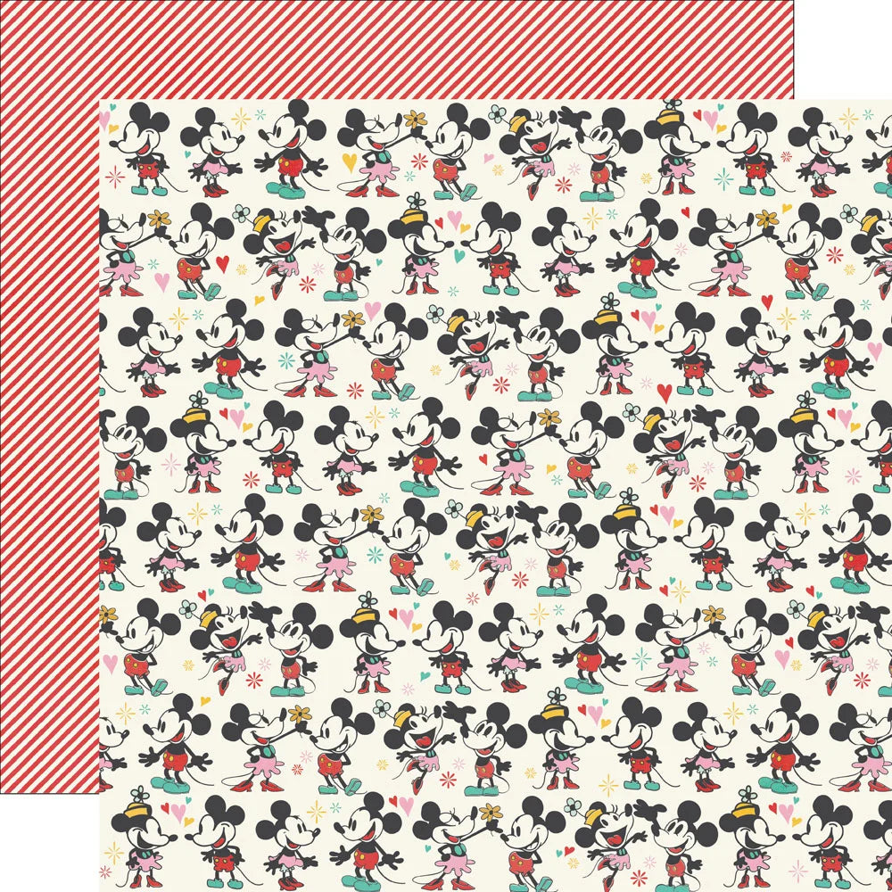 Simple Stories Say Cheese Happiest Place FEEL THE MAGIC 12”X12” Scrapbook Paper