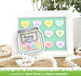 Lawn Fawn HOW YOU BEAN? CONVERSATION HEART ADD-ON Stamps 21pc