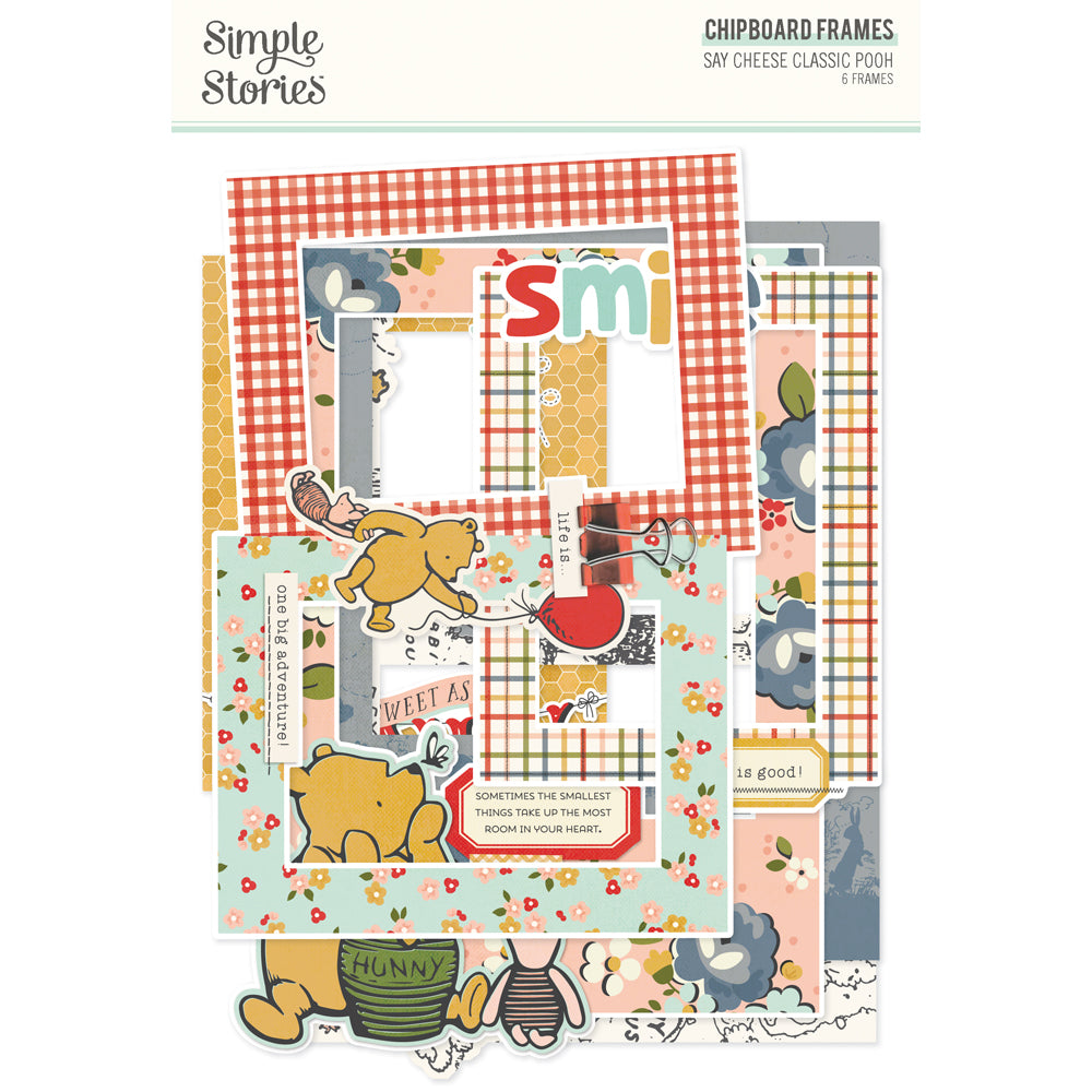 Simple Stories SAY CHEESE CLASSIC POOH Chipboard Frames 6pc