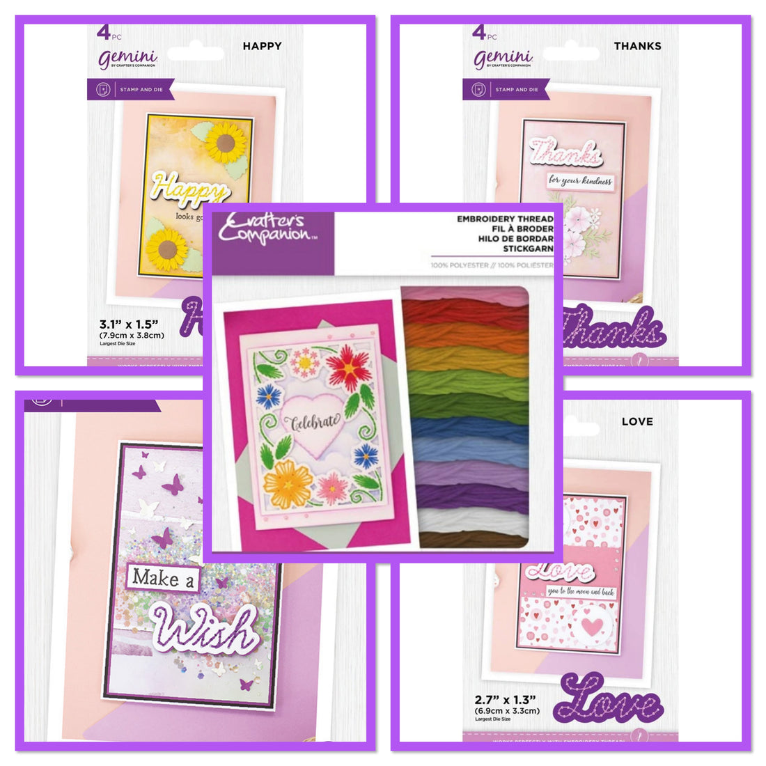 Crafters Companion SIMPLE STITCH EMBROIDERY Collection Pack