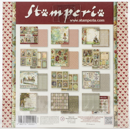 Stamperia ALICE IN WONDERLAND 8"X8" Scrapbook Paper Pack
