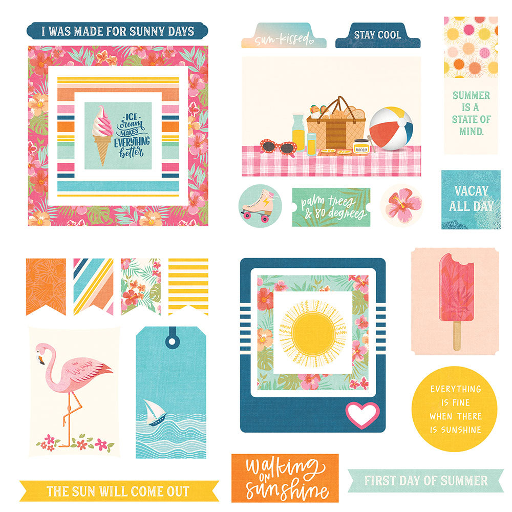 Photoplay SWEET SUNSHINE Cardstock Ephemera 26pc