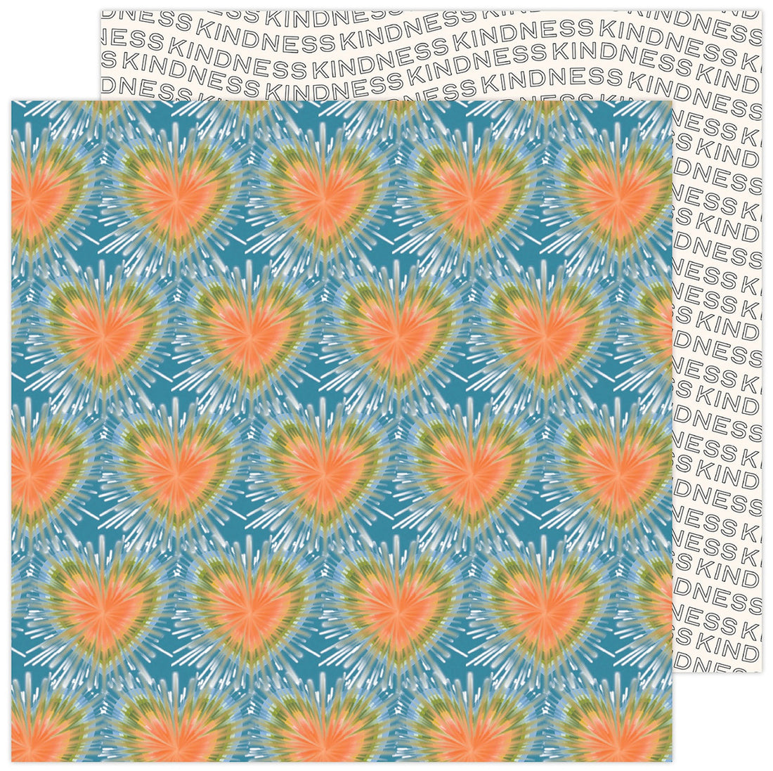 AC Jen Hadfield Reaching Out TIE DYED HEARTS 12&quot;X12&quot; Paper