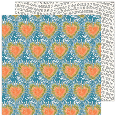 AC Jen Hadfield Reaching Out TIE DYED HEARTS 12"X12" Paper