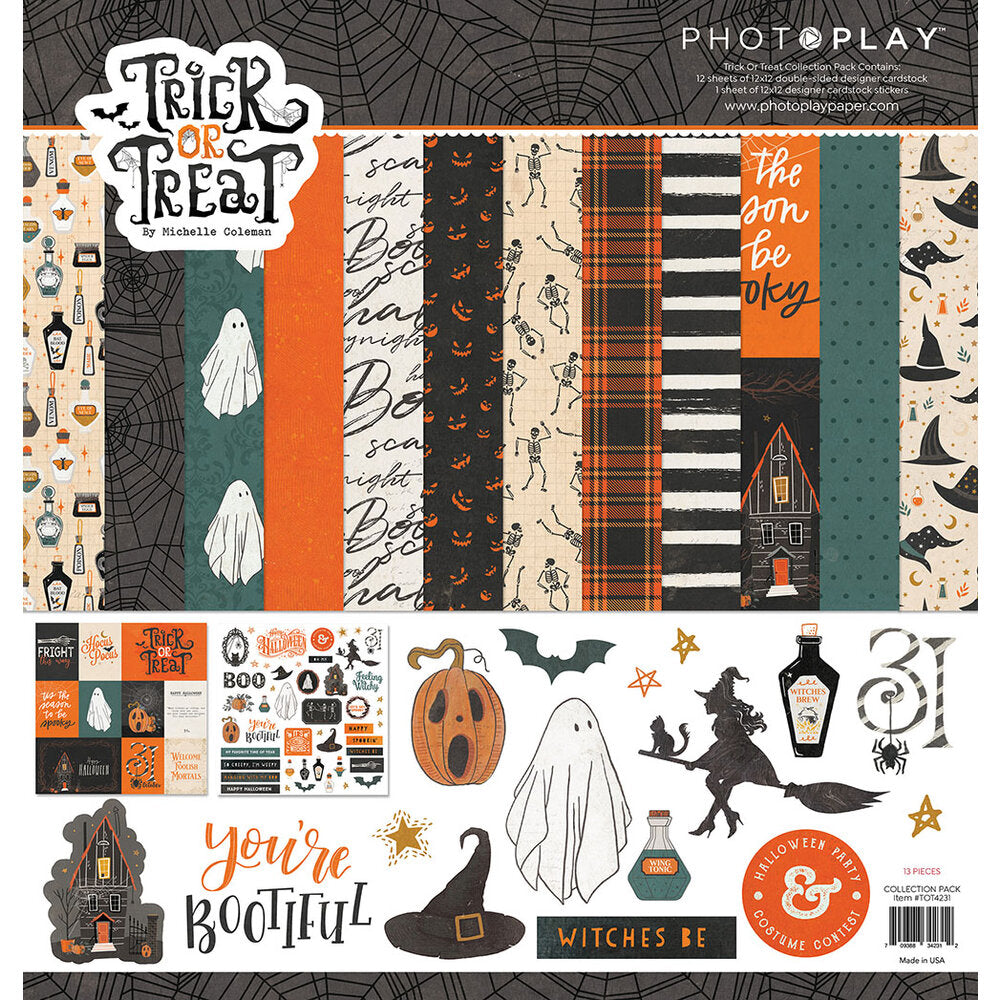 Photoplay TRICK OR TREAT 12X12 Paper Collection Pack