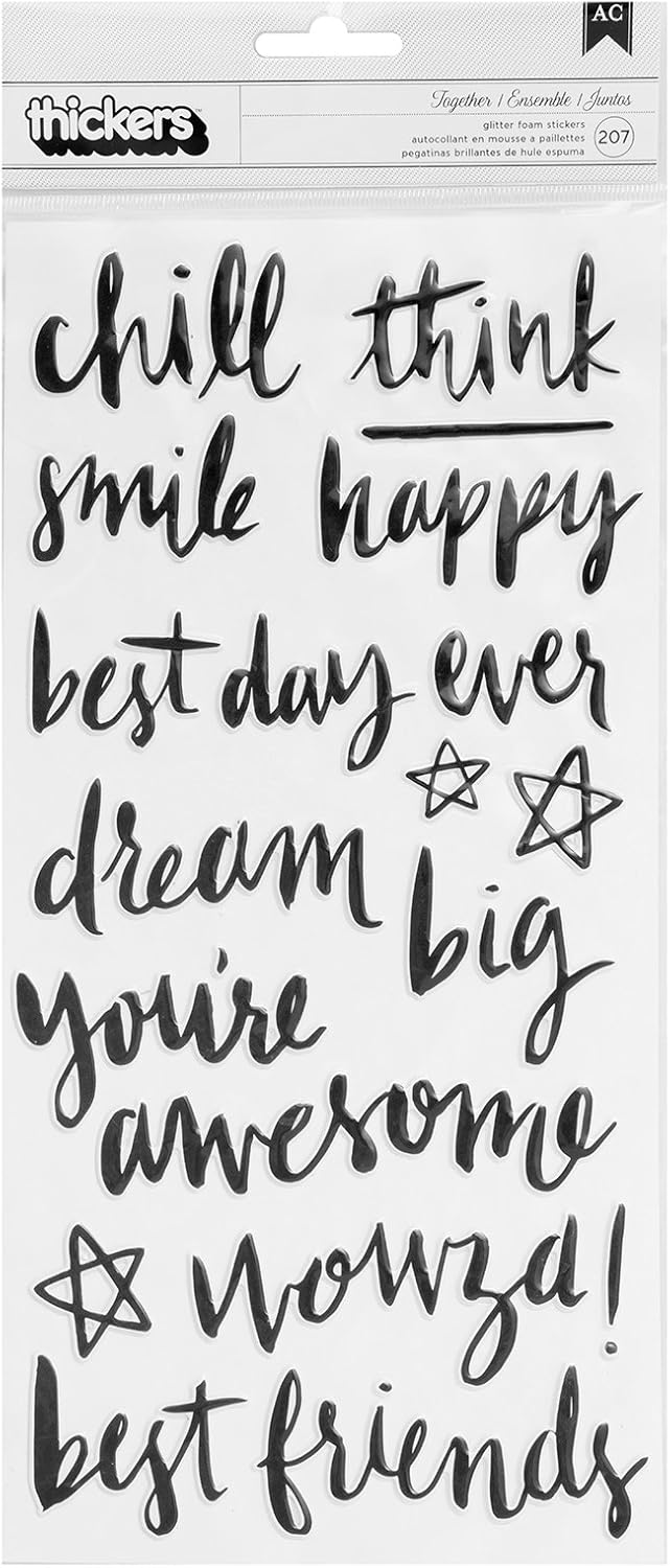 Thickers Crate Paper Good Vibes HIGH FIVE Puffy Phrase Stickers