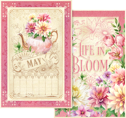 Graphic 45 SEASON TO CELEBRATE Calendar Ephemera Cards