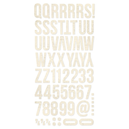 Simple Stories Essentials FOAM ALPHAS VINTAGE CREAM Letter Stickers