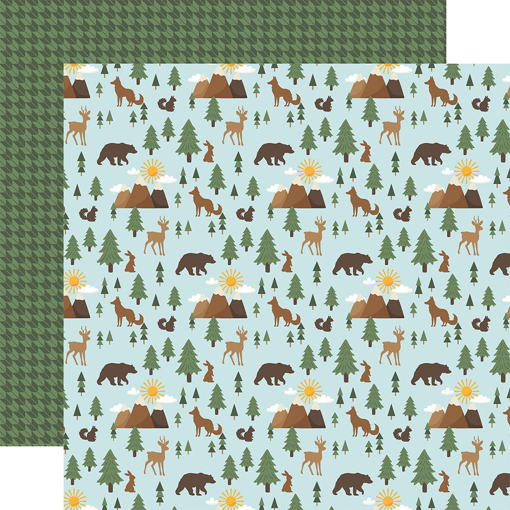 Echo Park Into The Wild INTO THE WOODS 12”X12” Scrapbook Paper