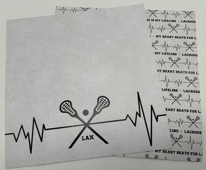 Neon Sports LACROSSE KIT 12"X12" Scrapbook Paper 12 Sheets