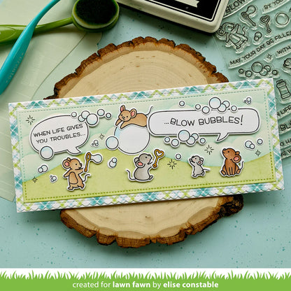 Lawn Clippings SLIMLINE CLOUDY Stencils 2pc