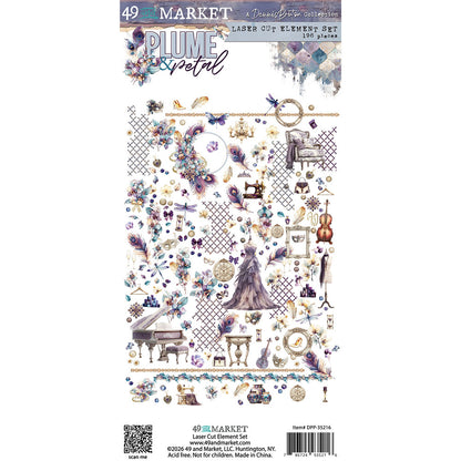 49 and Market PLUME &amp; PETAL Laser Cut Element Set 198pc