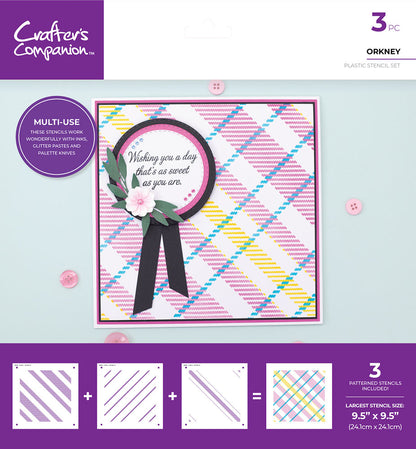 Crafter’s Companion ORKNEY Plastic Stencil Set 3pc