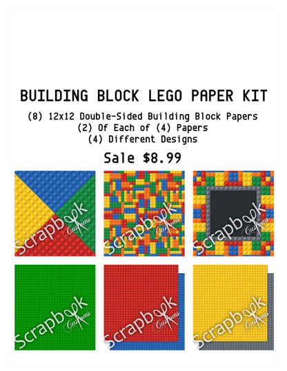 BUILDING BLOCK SCRAPBOOK KIT Lego World