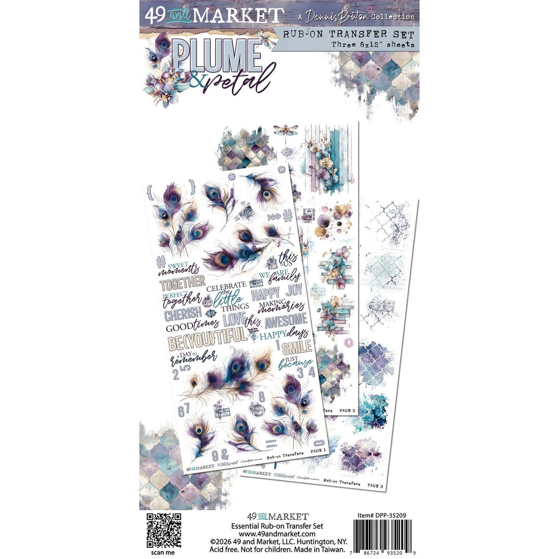 49 and Market PLUME &amp; PETAL Rib-On Transfer Set 3 Sheets