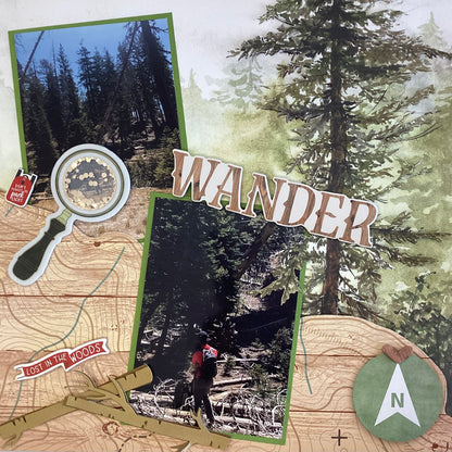 Scrapbook Customs DEER DS Watercolor 12"X12" Paper