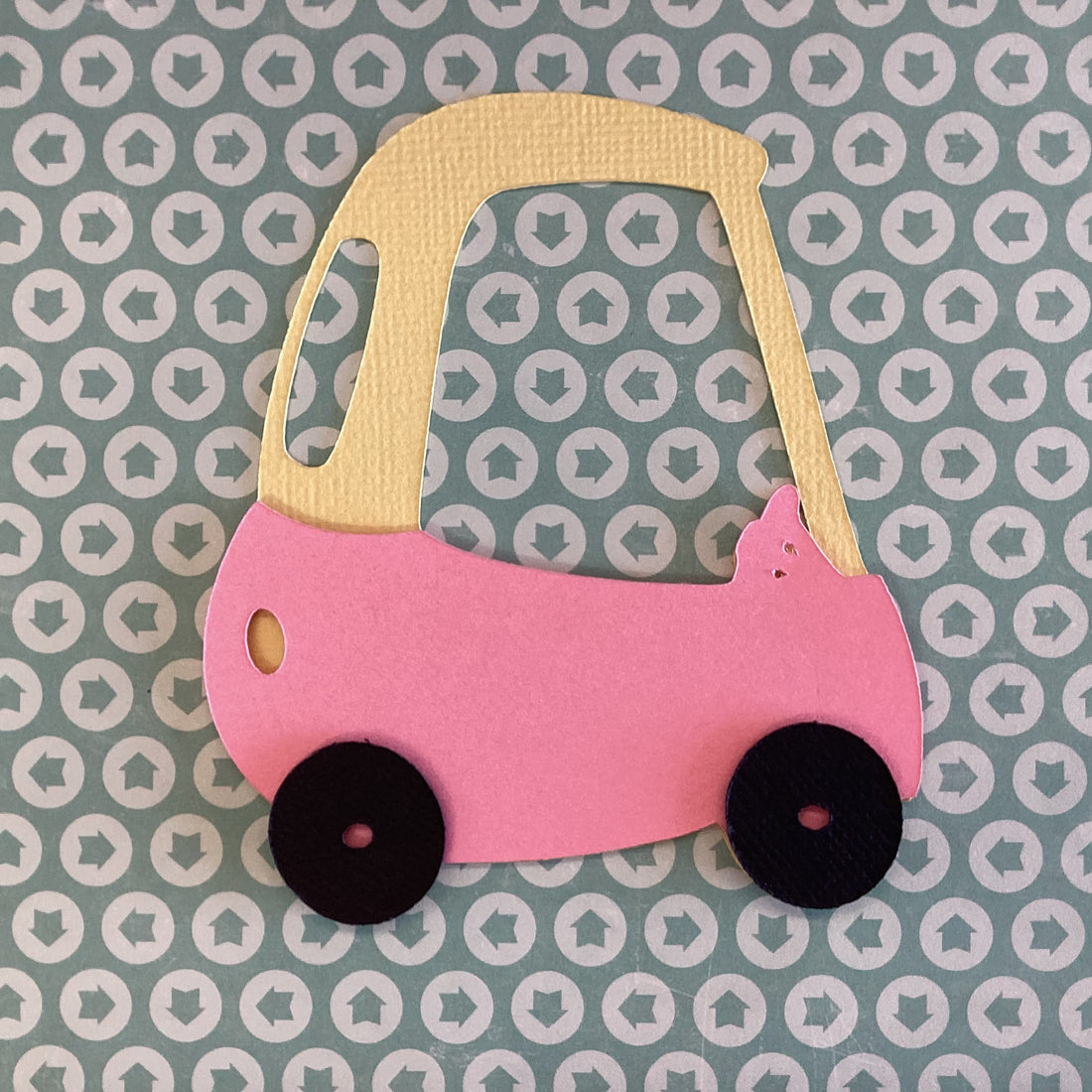 Toy Car COZY COUPE Custom Scrapbook Die Cut Embellishment