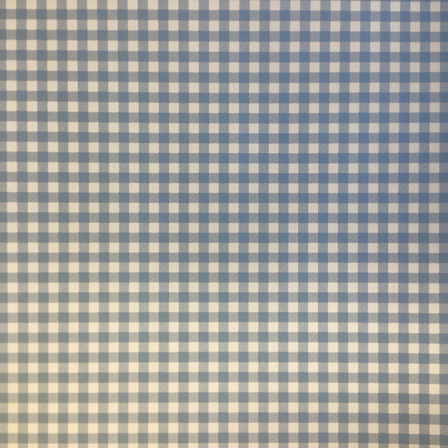 Scrapbook Customs BABY BLUE Small Checked Plaid 12X12 Scrapbook Paper