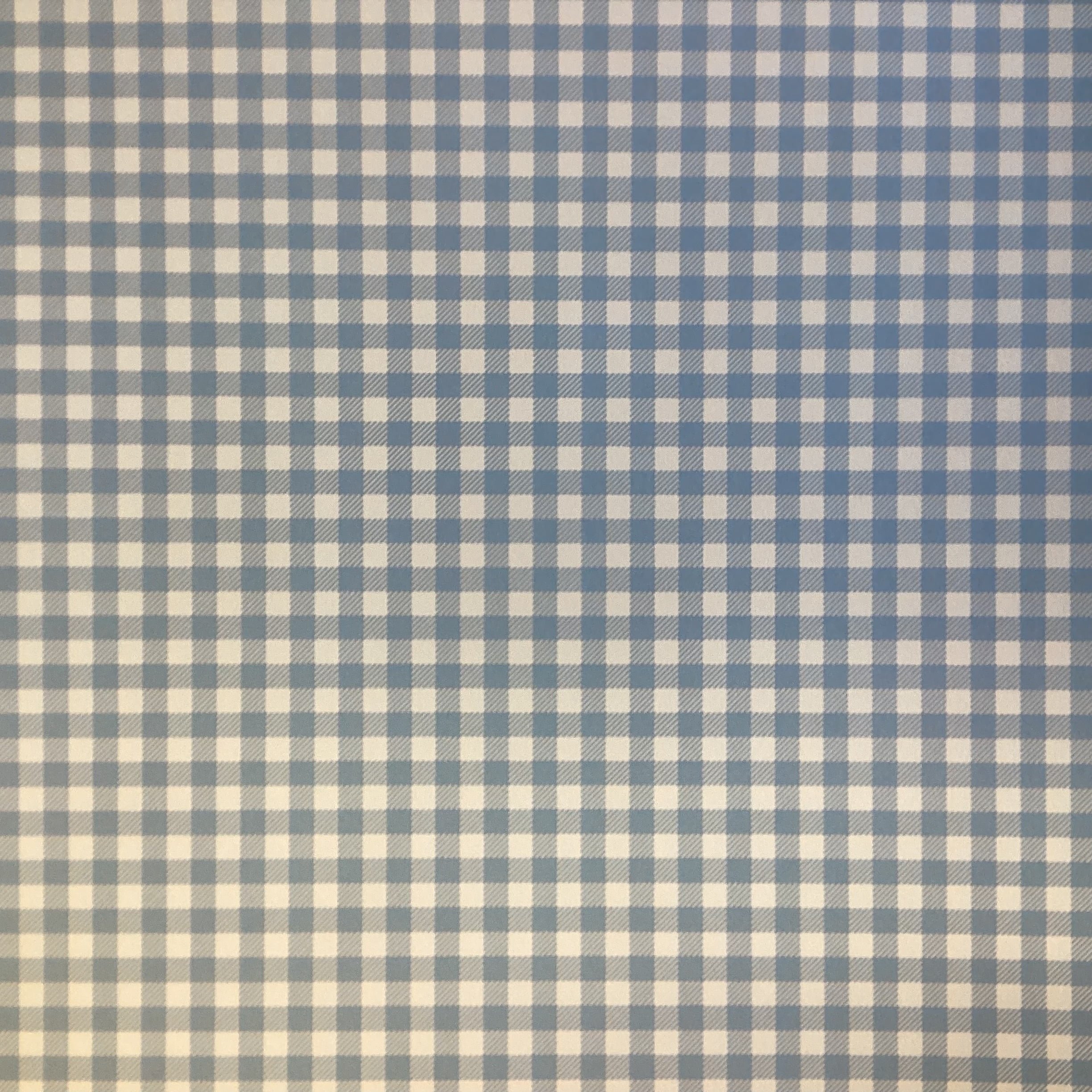 Scrapbook Customs BABY BLUE Small Checked Plaid 12X12 Scrapbook Paper