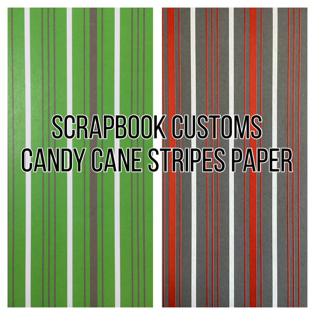 Scrapbook Customs CANDY CANE STRIPE 12X12 Scrapbook Paper