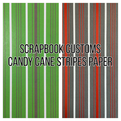 Scrapbook Customs CANDY CANE STRIPE 12X12 Scrapbook Paper