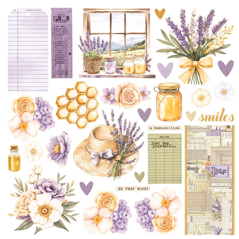 Simple Stories Simple Cards SIMPLE VINTAGE LAVENDER FIELDS Card Kit