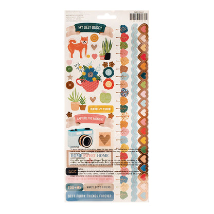 Paige Evans BUNGALOW LANE 6X12 Stickers 86pc