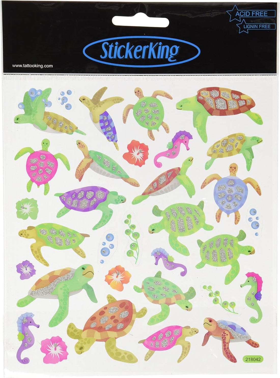 Sticker King SEA TURTLES Foil Stickers 32pc