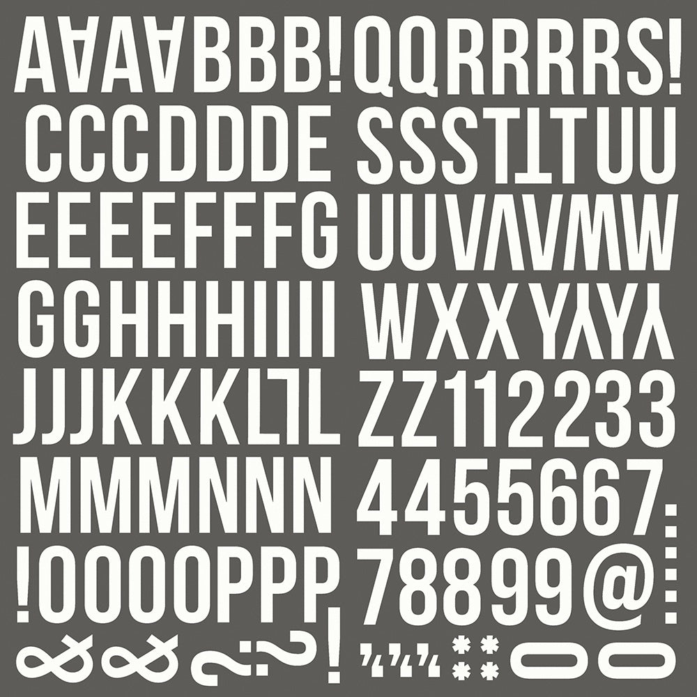 Simple Stories COLOR VIBE WARM WHITE Foam Alpha Letter Stickers