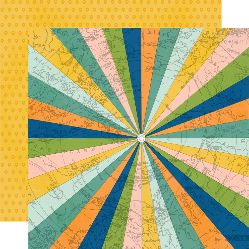 Simple Stories HAPPY TRAVELS 12”X12” Scrapbook Paper