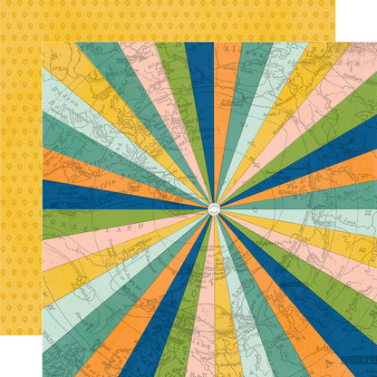 Simple Stories HAPPY TRAVELS 12”X12” Scrapbook Paper