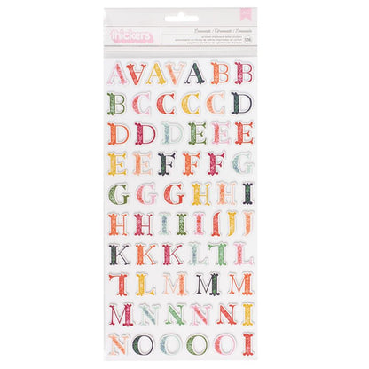 Thickers LEMONADE Printed Chipboard Letter Stickers 126pc