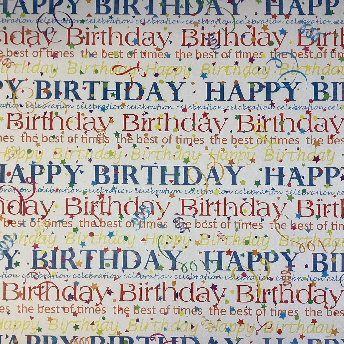Birthday Pride HAPPY BIRTHDAY 12"X12" Scrapbook Paper