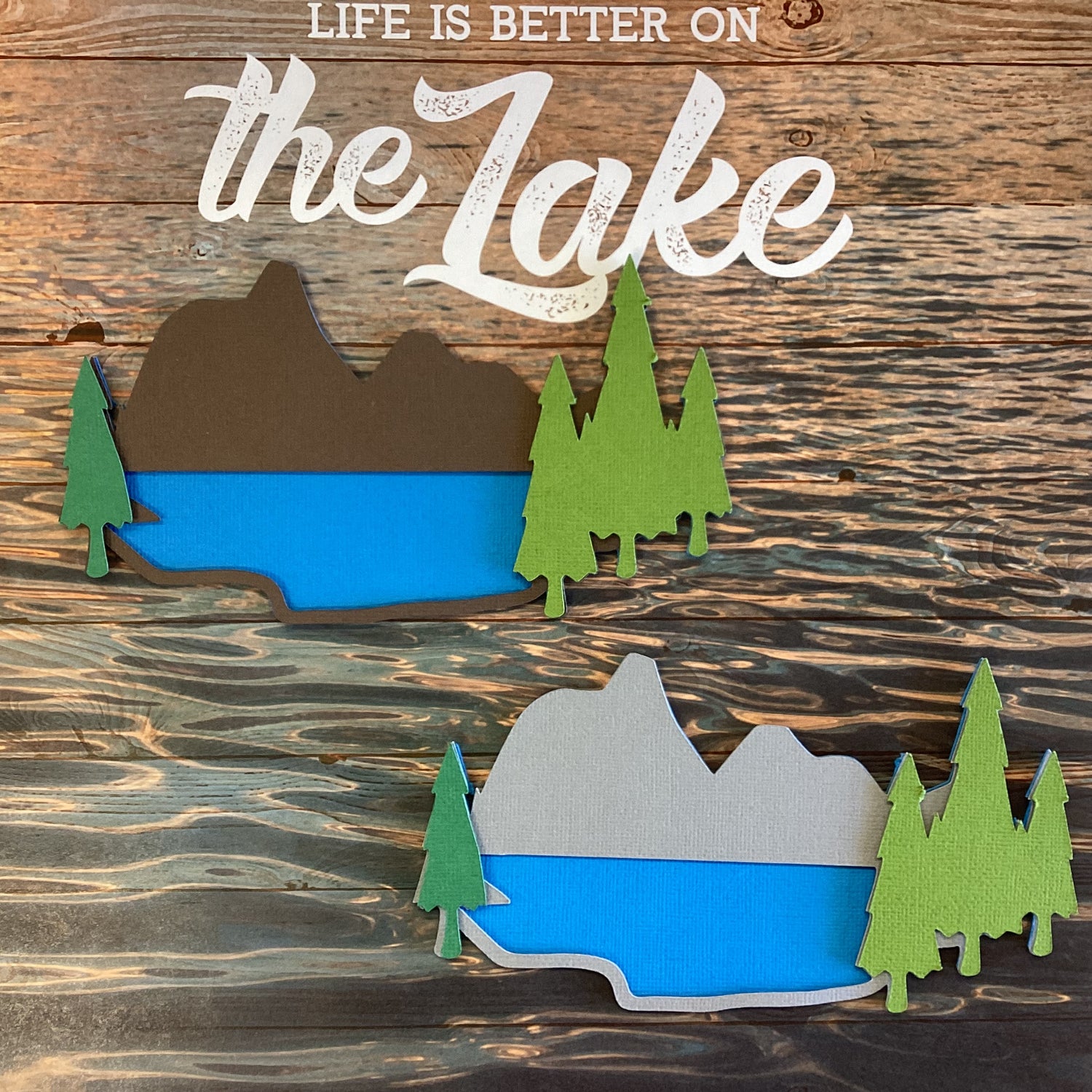 Scrapbooksrus MOUNTAIN LAKE Diecut Embellishment Die Cut
