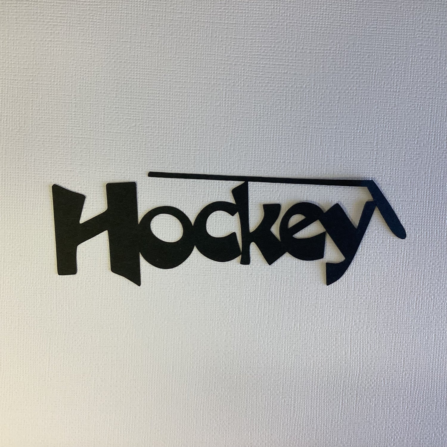 HOCKEY Title Laser Scrapbook Die Cut