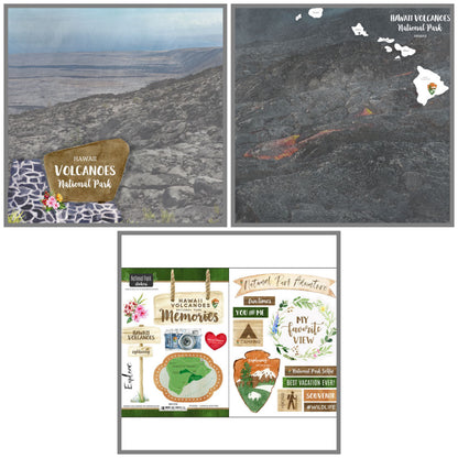 National Park HAWAII VOLCANOES KIT Paper &amp; Stickers 3pc
