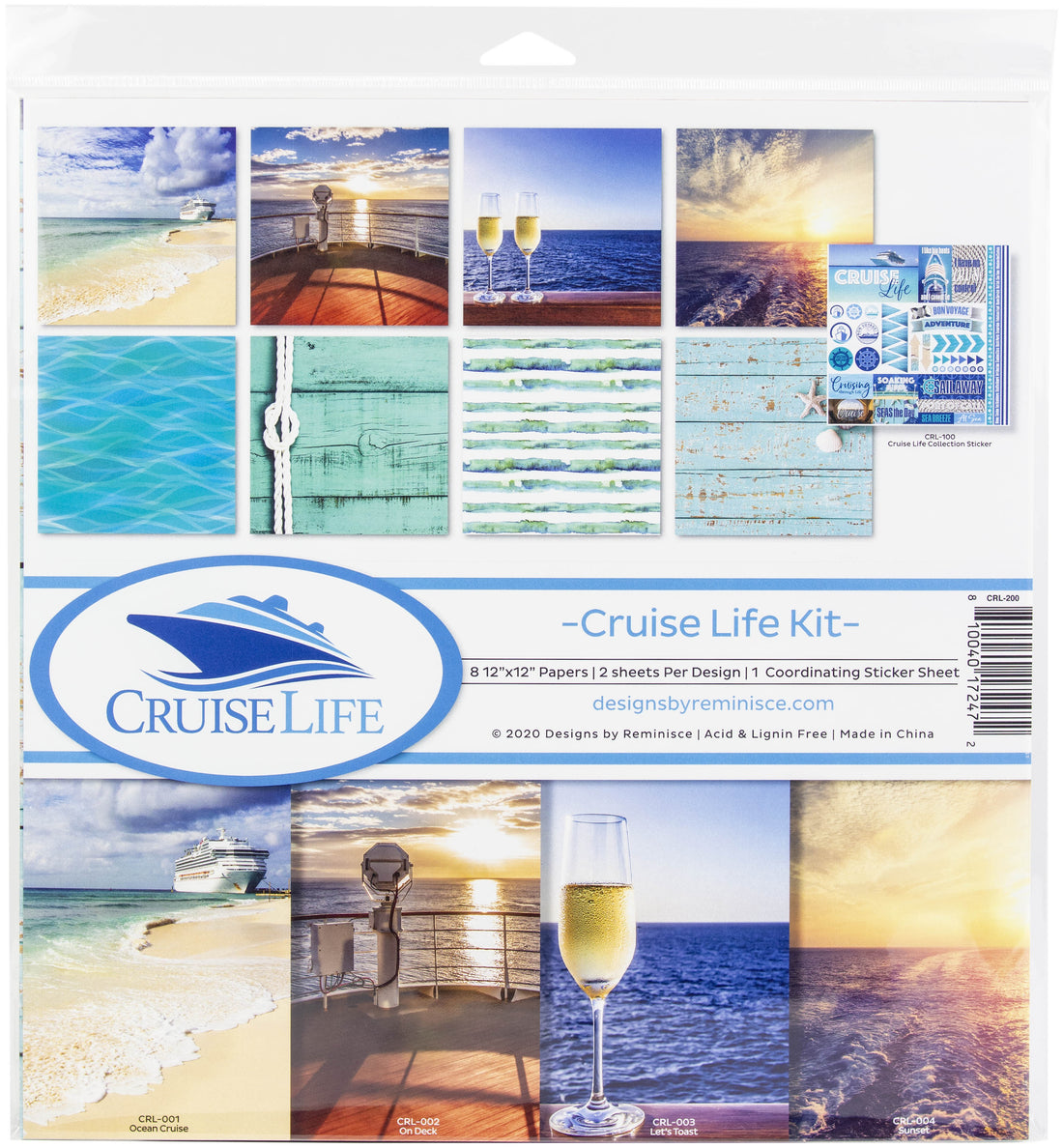 Reminisce CRUISE LIFE 12"X12" Scrapbook Kit 9pc