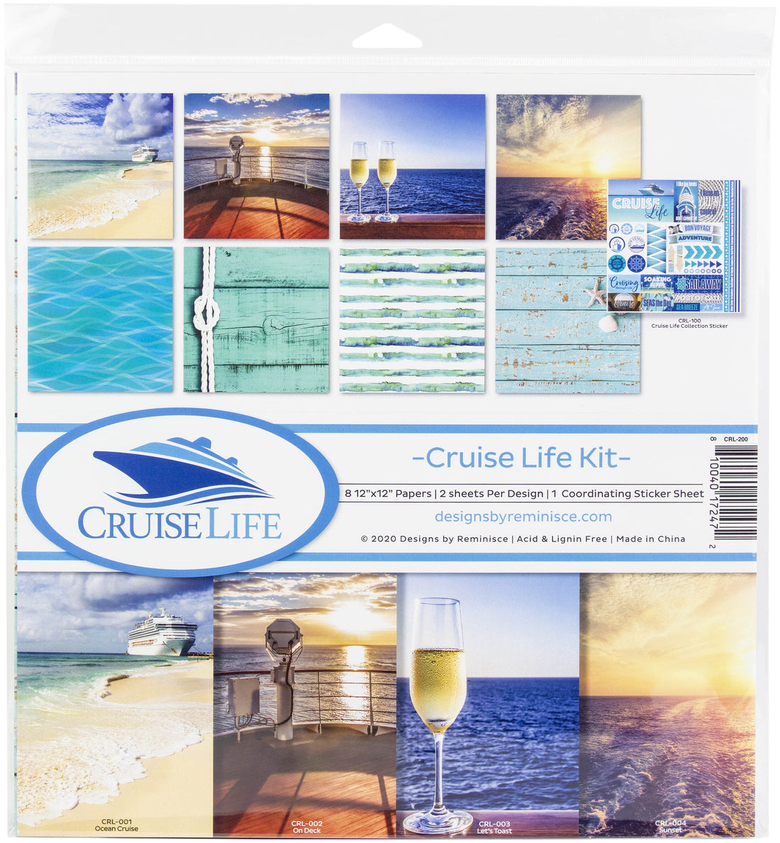 Reminisce CRUISE LIFE 12&quot;X12&quot; Scrapbook Kit 9pc