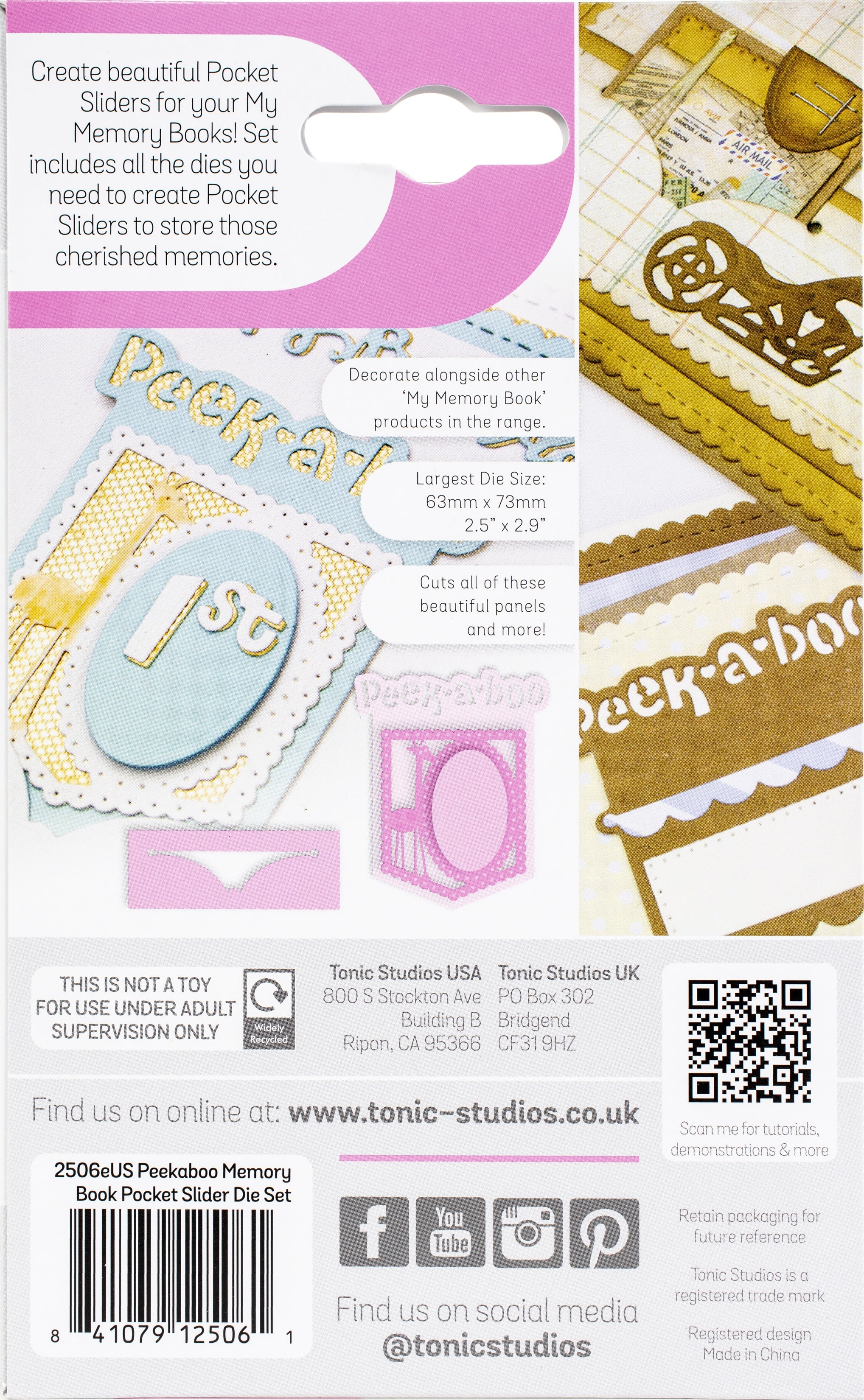 Tonic Studios PEEKABOO MEMORY BOOK Pocket Slider Die Set