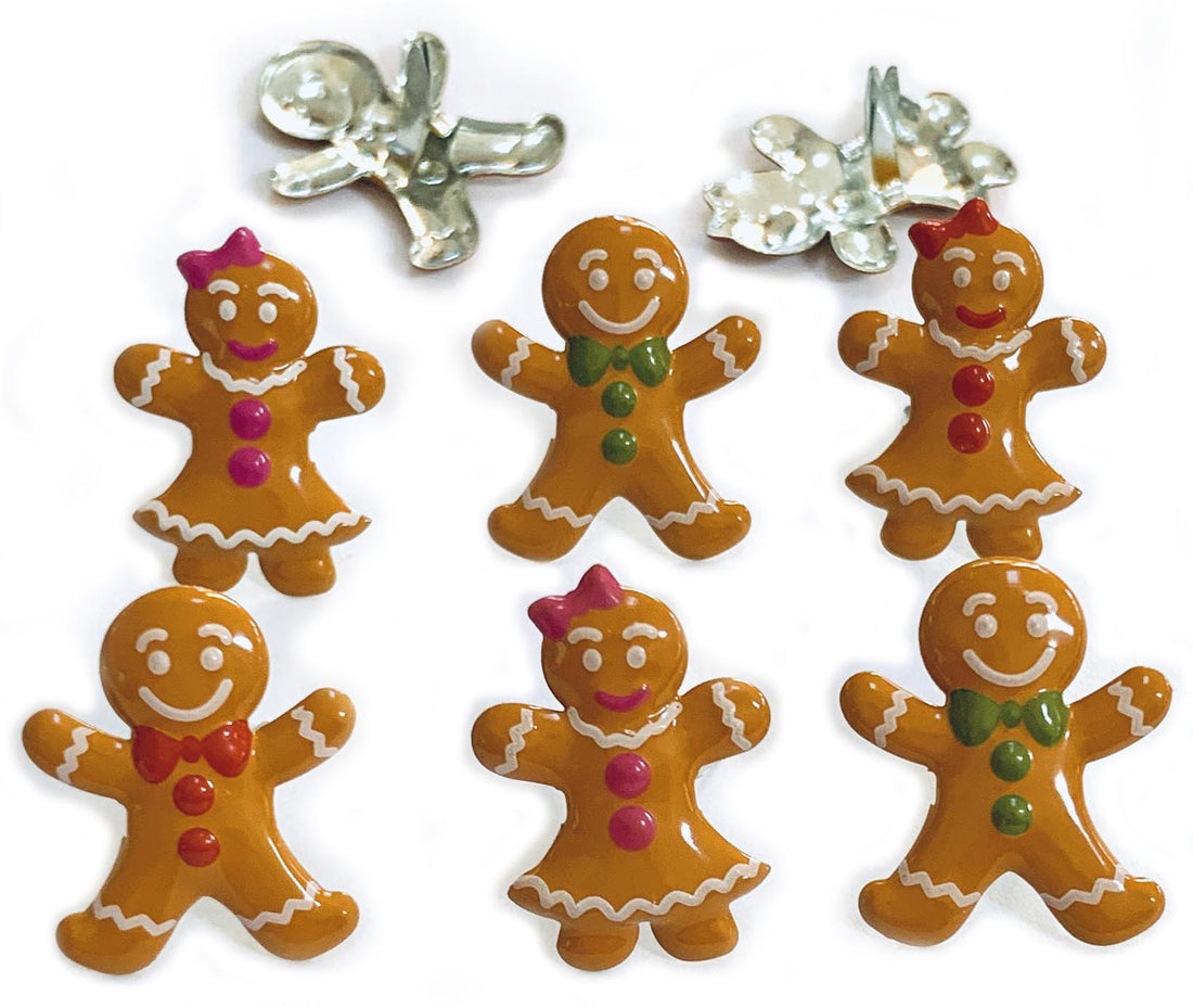 Eyelet Outlet GINGER BREAD Brads 12pc Gingerbread