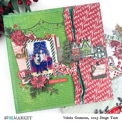 49 and Market Vicki Boutin MISTLETOE &amp; MEMORIES 12X12 Scrapbook Paper