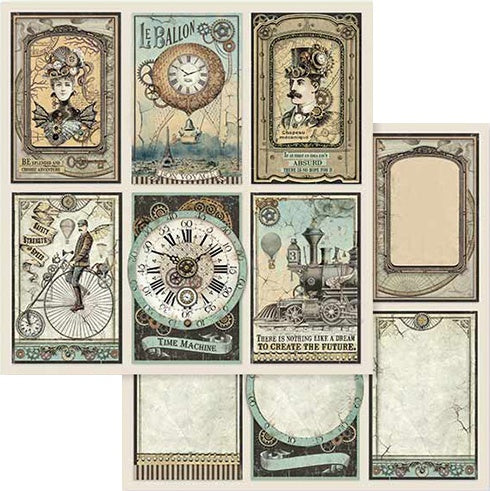 Stamperia VOYAGES FANTASTIQUES 8"X8" Scrapbook Paper Pack