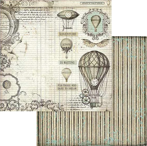 Stamperia VOYAGES FANTASTIQUES 8"X8" Scrapbook Paper Pack