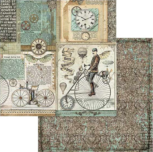 Stamperia VOYAGES FANTASTIQUES 8"X8" Scrapbook Paper Pack