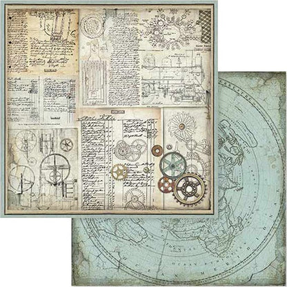 Stamperia VOYAGES FANTASTIQUES 8"X8" Scrapbook Paper Pack