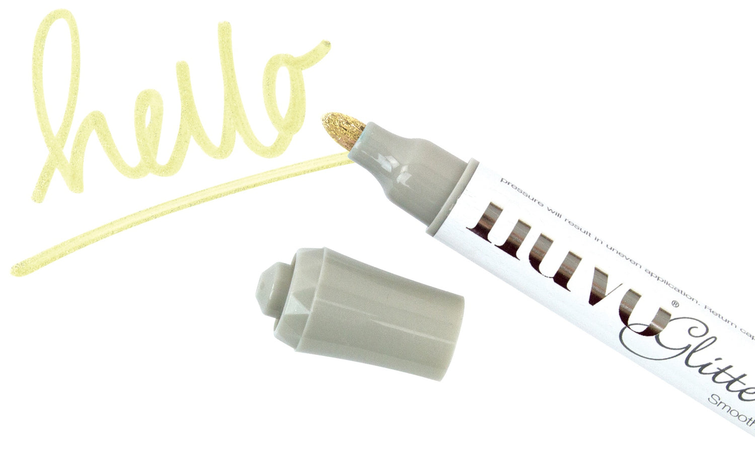 Nuvo Glitter Marker LEMON DRIZZLE Water-based Pen