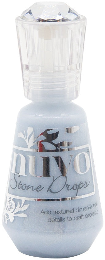 Nuvo Stone Drops BLUE MIST 3D Enamel Bead Dots 1oz