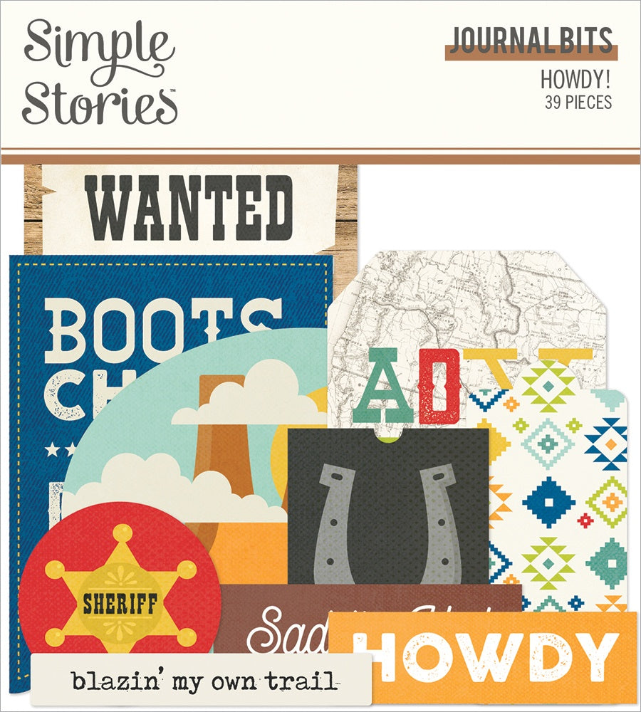 Simple Stories HOWDY Journal Bits 39pcs